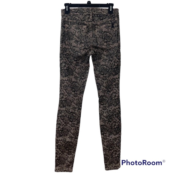 Joe’s Skinny Jeans Chantilly Lace Blush Print Skinny Printed Jeans - Size 26 - Picture 5 of 11